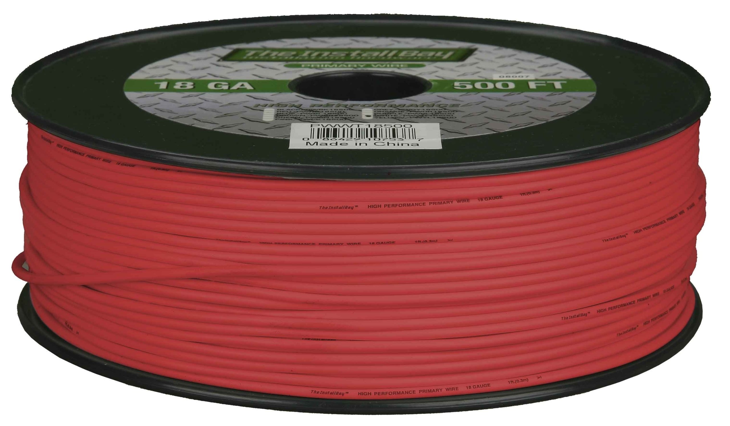 Install Bay PWRD16500 Primary Wire 16 Gauge - Red (500 Feet)