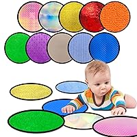 10 Sets Sensory Mats for Autistic Children Textured Sensory Tiles Sensory Toys Babies and Toddlers with Sensory Issues Tactile Sensory Walls Fidgeting Educational Activity (Round)
