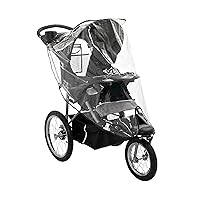 Nuby Rain Weather Shield for Jogging Stroller, Clear Stroller Cover with Storage Pocket, Only Fits Most Jogging Strollers