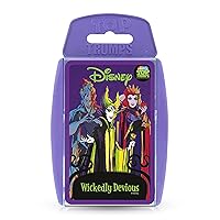 Top Trumps Disney's Wickedly Devious Classic Card Game, Play with Maleficent, Jafar, Ursula and Captain Hook in this educational pack, gift and toy for boys and girls aged 6 plus