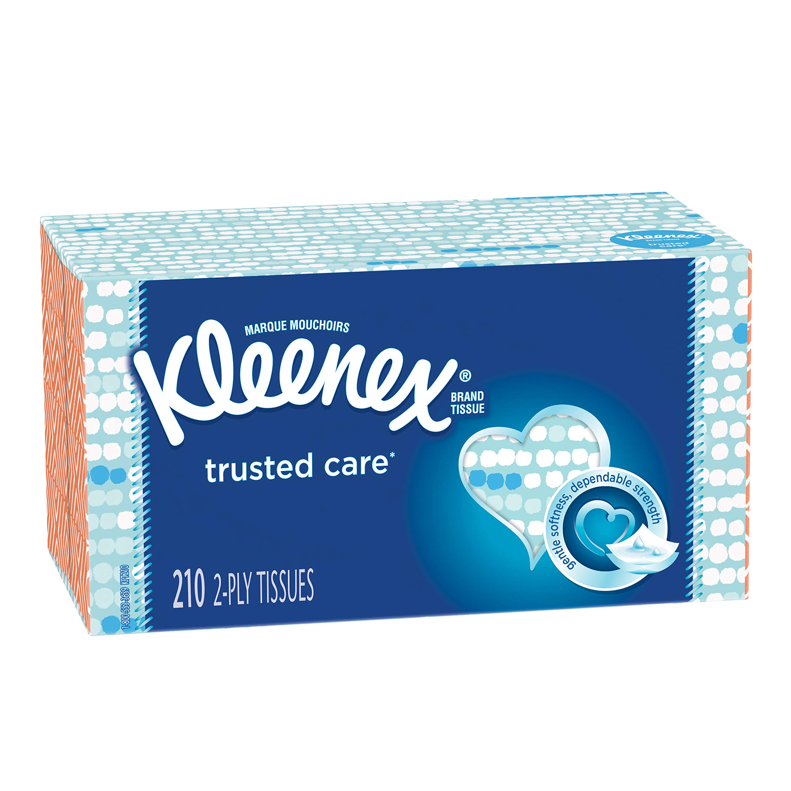 Kleenex Trusted Care Facial Tissues, 18 Flat Boxes, 210 Tissues per Box (3,780 Tissues Total)
