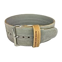 Leather Weightlifting Belt Single Prong for Men and Women - 4 Inch Wide X 10mm Thick