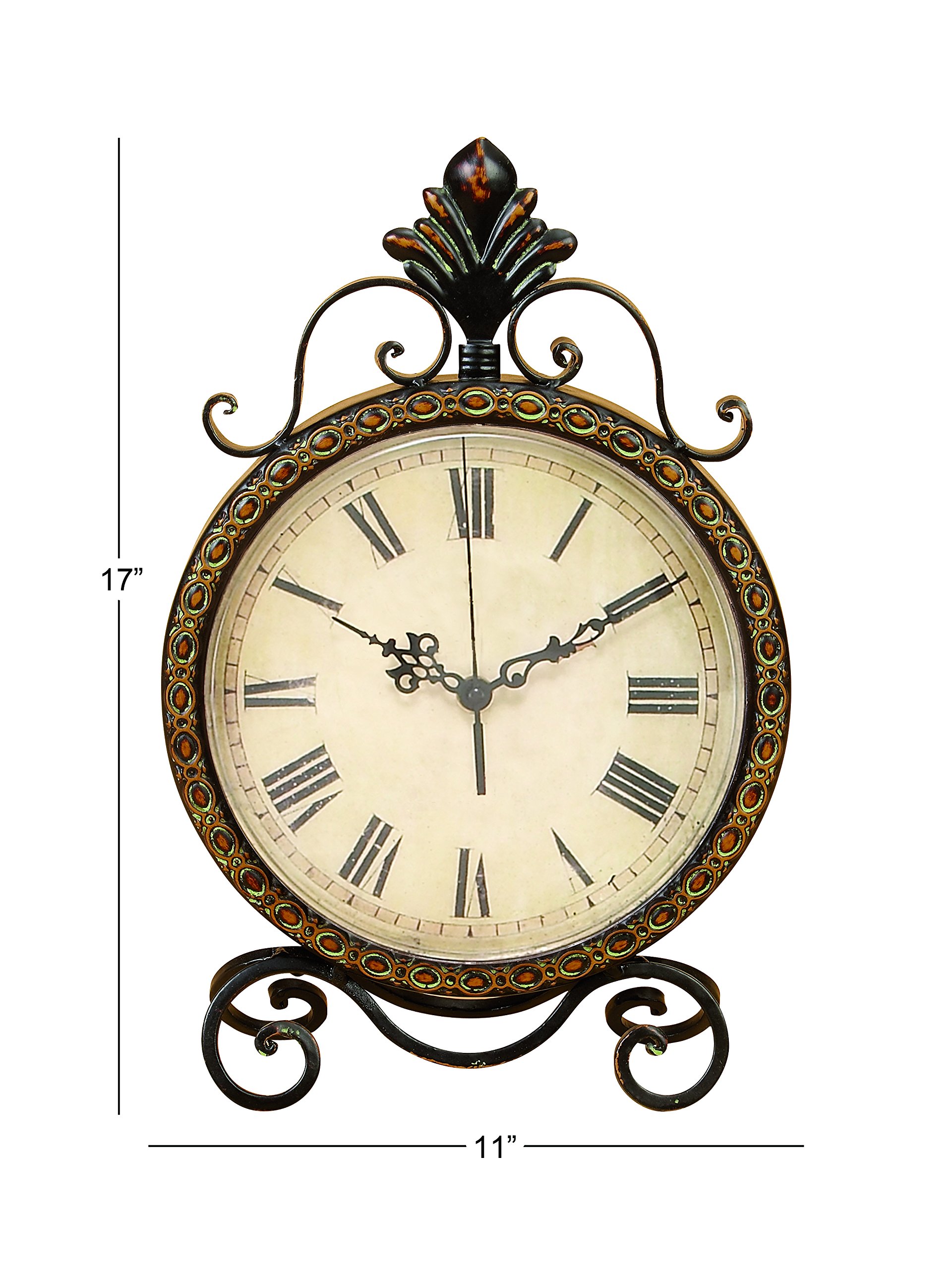 Deco 79 Metal Scroll Clock, 11