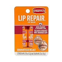 Lip Repair Lip Balm with Cherry & Vitamin E Oil, Stick, Twin Pack