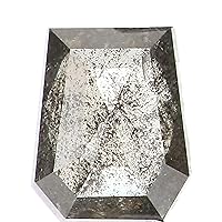 Natural Loose Coffin Salt And Pepper Diamond Black Grey Color 0.38 CT 4.70 MM Coffin Shape Rose Cut Diamond L8819
