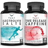 VALI Electrolyte Salts Time Release Caffeine Bundle - Rapid Oral Rehydration for Hydration Nutrition & Fluid Recovery and Smart Slow Release Caffeine for Extended Energy, Focus & Alertness