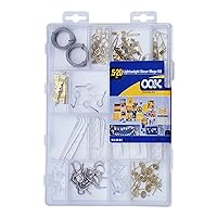 OOK Picture Hangers, Traditional Picture Hanger Kit, Brass Picture Hooks (.5-20lb), 148 Pieces, 9977132