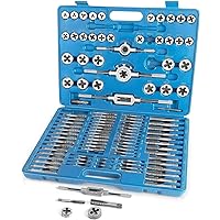 Metric Tap and Die Set 𝟭𝟭𝟬 Pcs M2-M18 Rethreading Kit for Making Screw Threads for Cutting External and Internal Thread Threading with Storage Case