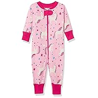 Moon and Back Unisex Babies' one-Piece Organic Cotton Footless Pajamas