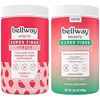 Bellway Super Fiber Powder + Fruit, Raspberry Lemon Super Fiber Powder + Collagen, Watermelon