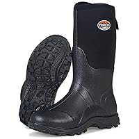 Rubber Hunting Boots for Men, Insulated Waterproof 6mm Neoprene Rain Boot, Durable Outdoor Rubber Mud Boots for Hunting Farming Fishing (Size 6-14)