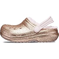 Crocs unisex-child Classic Glitter Lined Clog