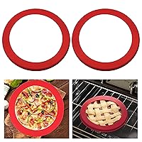 2 Pc Silicone Pie Crust Shield Baking Fits 9.5