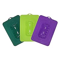Elite Gourmet Maxi-Matic ECL-3016 Rectangular Silicone Suction Lids and Food Covers Fits various sizes of casseroles, baking pans, dishes or containers, Set of 3, Multicolor