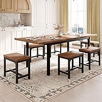 Feonase 7-Piece Dining Table Set for 4-8, 63