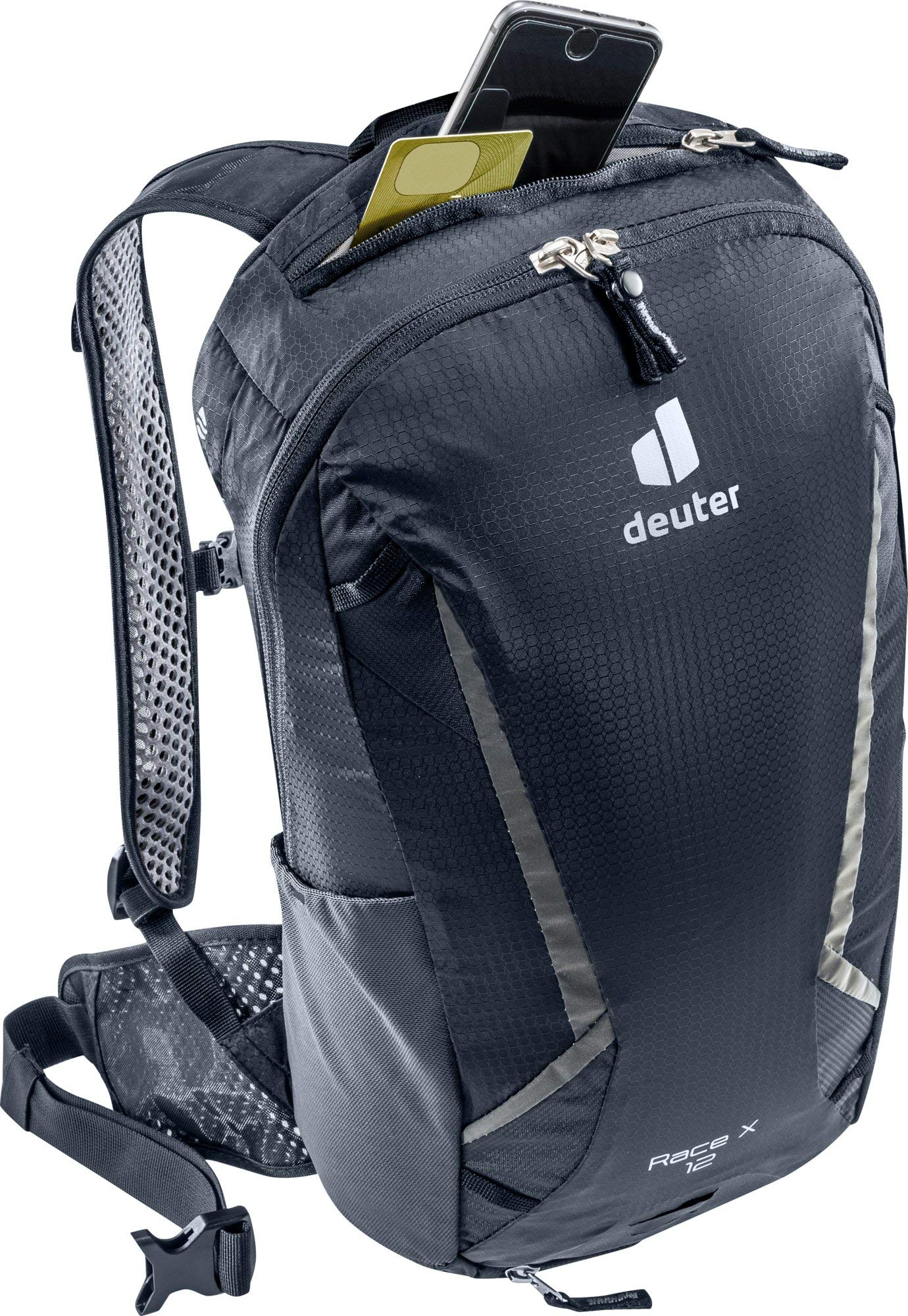 deuter Unisex – Adult's Race X Bicycle Backpack, Black, 12 l