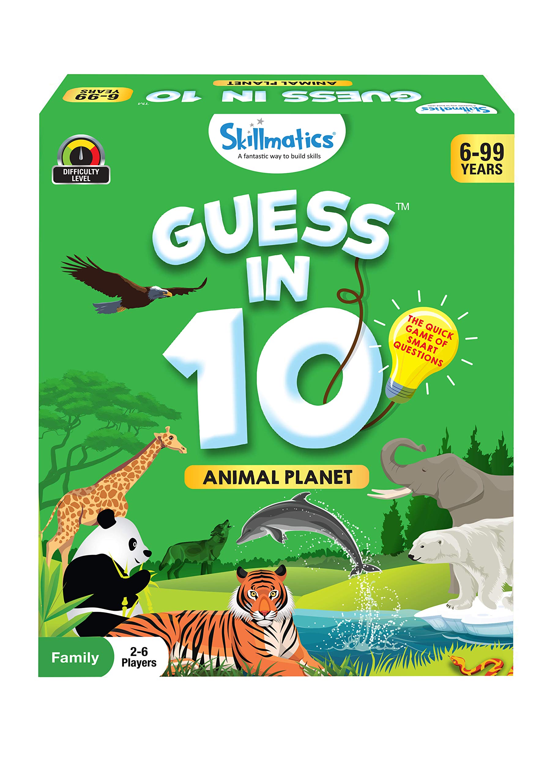 Skillmatics - Guess in 10 Animal Planet + Train of Thought (Ages 6-99) Bundle | Card Games for Kids