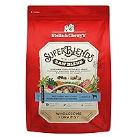 Stella & Chewy's SuperBlends Raw Blend Wholesome Grains Wild-Caught Whitefish & Salmon Recipe with Superfoods, 21 lb. Bag
