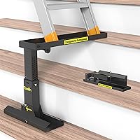 Foldable | Heavy-Duty Ladder Extender Pro, High Strength Steel Material Design Ladder Extension Pro for Stairs w/Non-Slip Mat, 9.25-15.5