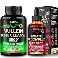 NUTRAHARMONY Organic Vitamin B Complex Drops & Mullein Leaf Extract Capsules