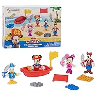 Just Play Mickey Mouse Pirate Adventure Figure Set, Kids Toys for Ages 3 Up, Amazon Exclusive