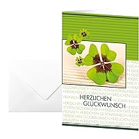 DS004 Glückwunsch-Karten (inkl. weiße Umschläge), Fortune, 4.53 x 6.69 inches (9.06 x 6.69 inches), 10 NV
