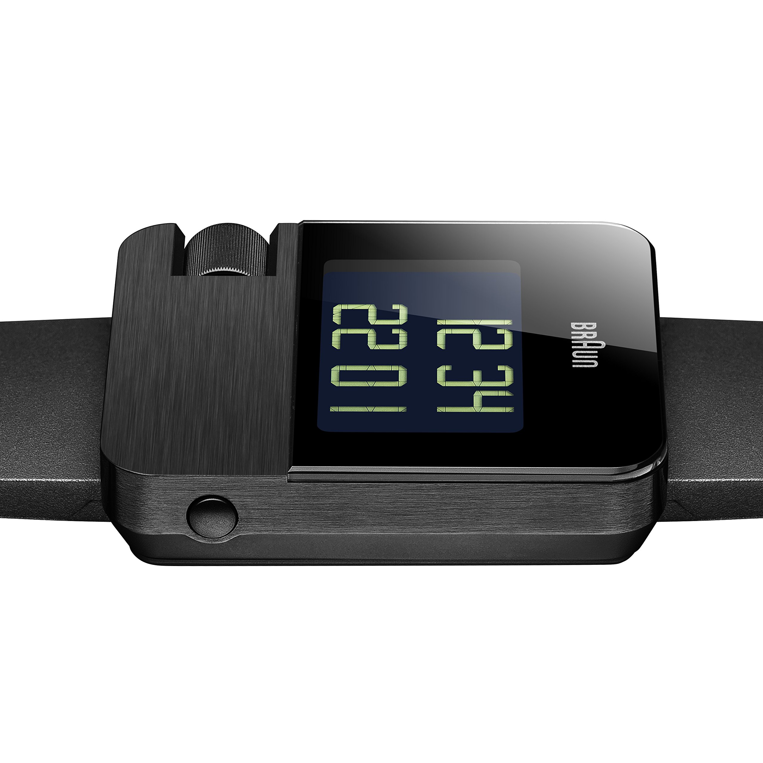 Braun Men's BN0106BKBKG Prestige Digital Digital Display Swiss Quartz Black Watch