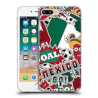 Head Case Designs Mexico Football Country Icons Soft Gel Case Compatible with Apple iPhone 7 Plus/iPhone 8 Plus