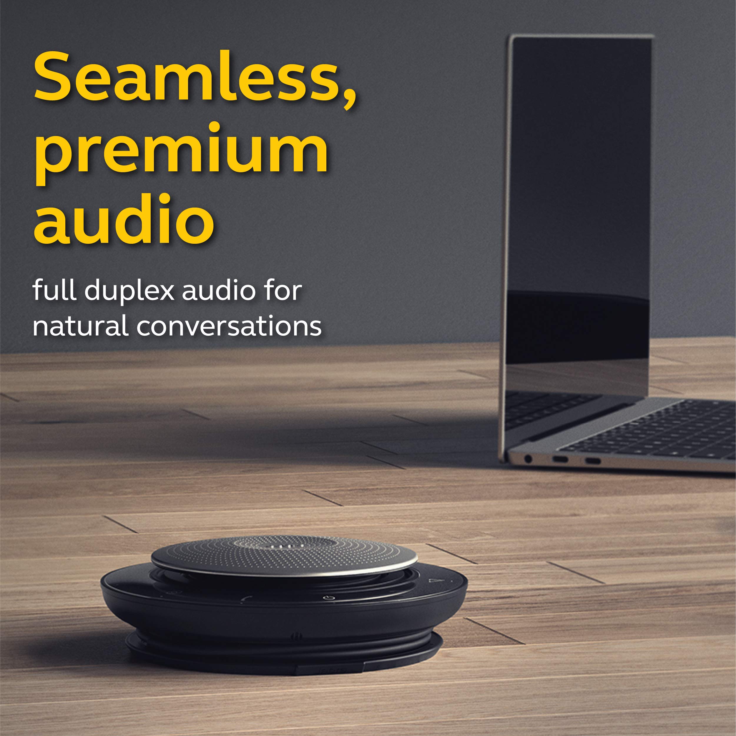 Jabra Speak 750 UC Wireless Bluetooth Speaker for Softphones and Mobile Phones – Easy To Set Up – Lightweight, Portable Conference Call Speaker with Premium Audio, Ideal for Remote Collaboration