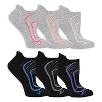 Fruit of the Loom Women Coolzone No Show with Tab Socks (6 Pack)