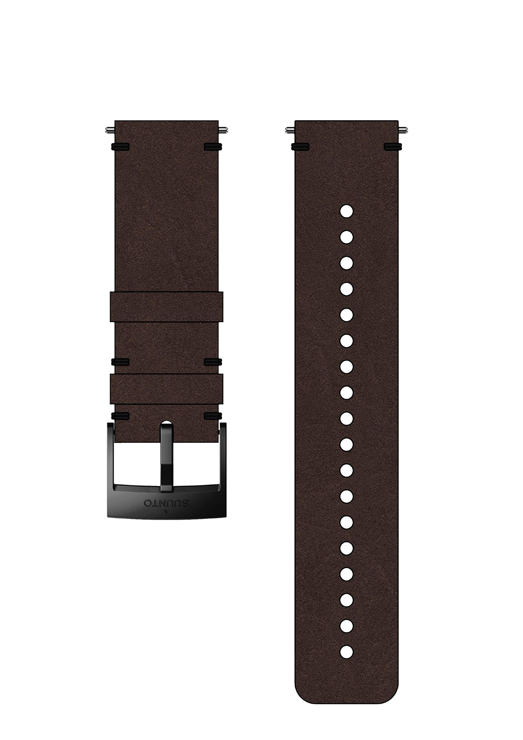 SUUNTO SS050232000 Watch Strap, 24mm, Leather, Brown Black/Urban, 24 mm/Medium (130-230 mm)