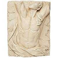 Design Toscano The Torso of Adonis Bas-Relief Wall Frieze, Ancient Ivory 21.00
