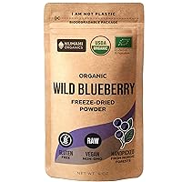 Numami Wild Blueberry Powder Organic, for Smoothies, Baking and Flavoring, Rich in Antioxydants and Vitamin C, Organic Blueberries are Handpicked from Nordic Forests Freeze Dried (6 Ounce)