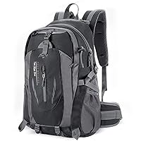 40L Hiking Backpack Lightweight Breathable Hiking Daypack for Men Women Durable Waterproof Rucksack Outdoor Sport Travel Bag for Camping Cycling Skiing Climbing Trekking Mountaineer (Black)