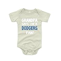 NanyCrafts' Grandpa Says I'm a Dodgers Fan Baby Bodysuit, Baby Dodgers Fan outfit