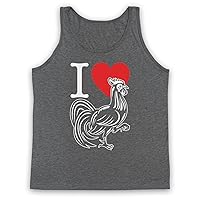 Men's I Love Cock Retro Slogan Tank Top Vest