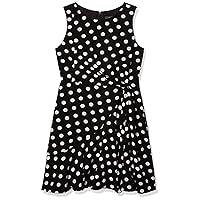 Adrianna Papell Women's Dot Printed Fit and Flare