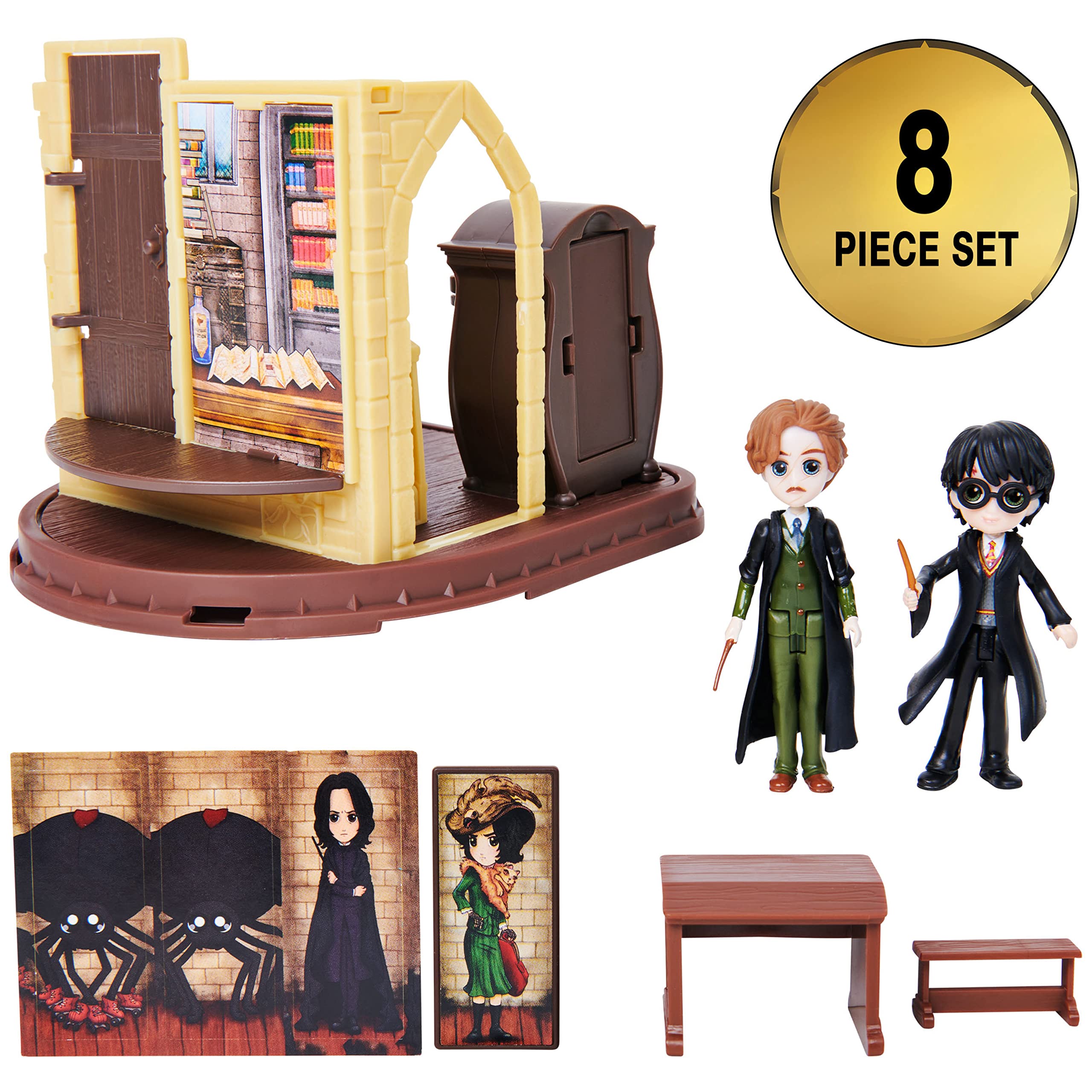 Wizarding World Harry Potter, Magical Minis Defense Against The Dark Arts Playset with 2 Exclusive Figures, 5 Accessories, Kids Toys for Ages 6 and up