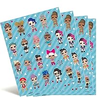 Unique LOL Surprise Multi-color Paper Sticker Sheets (Pack of 4) | Assorted Designs for Party Decor, Ideal for Kids' Birthdays & Celebrations