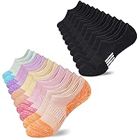 No Show Socks Womens Athletic Cushion Ankle Footies Low Cut Socks Size 5-8