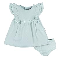 baby-girls Cotton Dress and Diaper Cover SetDress Set