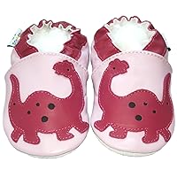Soft Sole Leather Baby Shoes Boy Girl Infant Children Kid Toddler Boy First Walk Gift Dinosaur Lilac 0-2.5 Y