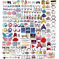 LPS Accessories Pack Lot (Random 12 PCS) Laptop Hat Glasses Wings Clothes Bow Skirt Collar Food and Drink Fit LPS Shorthair Cat and Collie Dachshund Cocker Spaniel Husky Puppy Dog LPS Deer Figure