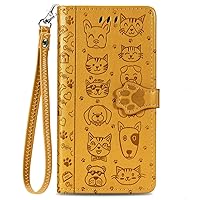 Case for Huawei nova 12s, Magnetic Flip Leather Premium Wallet Phone Case, with Card Slot and Folding Stand, Case Cover for Huawei nova 12s.(Yellow)