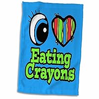 Bright Eye Heart I Love Eating Crayons - Towels (twl-106045-1)