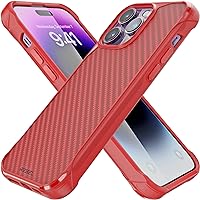 REBEL Case for iPhone 14 Pro Max [Gen-4 Red Aramid Fiber] MagSafe Compatible, Protective Shockproof Corners, Metal Buttons, Upgraded Slim Cover for iPhone 14 Pro Max 6.7 Inch Phone 2022 (Red)