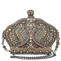 Mary Frances Royal Treatment Beaded Crossbody Crown, Metallic
