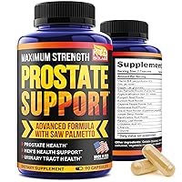 Prostate Supplements for Men - 90 Natural Prostate Health Capsules - Pumpkin Seeds, Pygeum and Saw Palmetto for Men Bladder Control and Healthy Urinary Tract Support- Made in USA