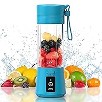 Portable Blender for shakes and smoothies, Cordless Personal Mini 13oz compact Blender Bottle, Travel Electric Juicer Cup, USB Rechargeable Mixer for Fruit Juice Protein mixes (Sky blue)