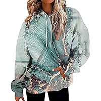 Womens Hoodies Pullover 2023 Trendy Tie Dye Oversized Hoodie With Pocket Fashion Drawstring Hooded Pullovers